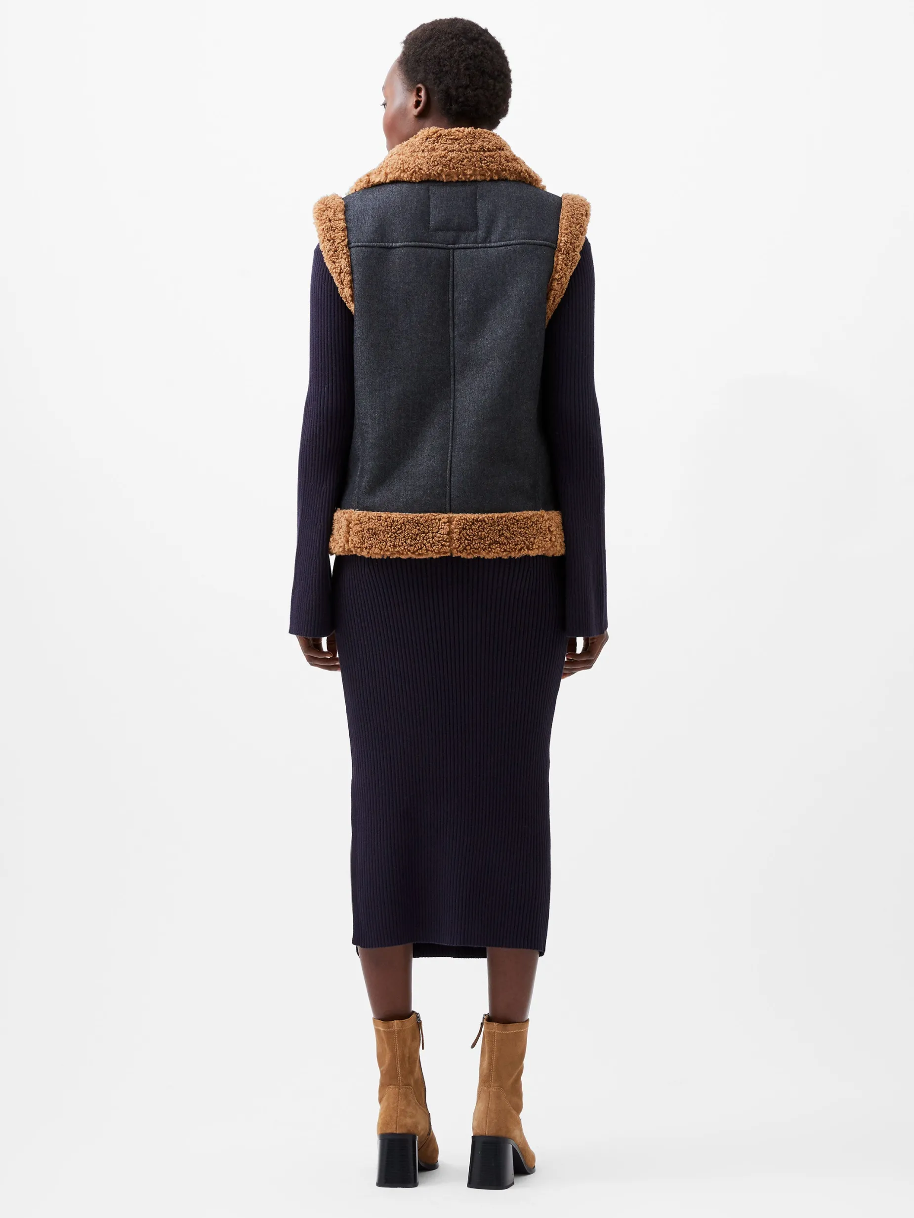 French Connection Coats & Jackets-Mery Denim Gilet