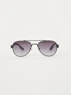 French Connection Sunglasses-Metal D-Frame Sunglasses