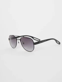 French Connection Sunglasses-Metal D-Frame Sunglasses