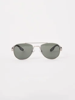 French Connection Sunglasses-Metal D-Frame Sunglasses