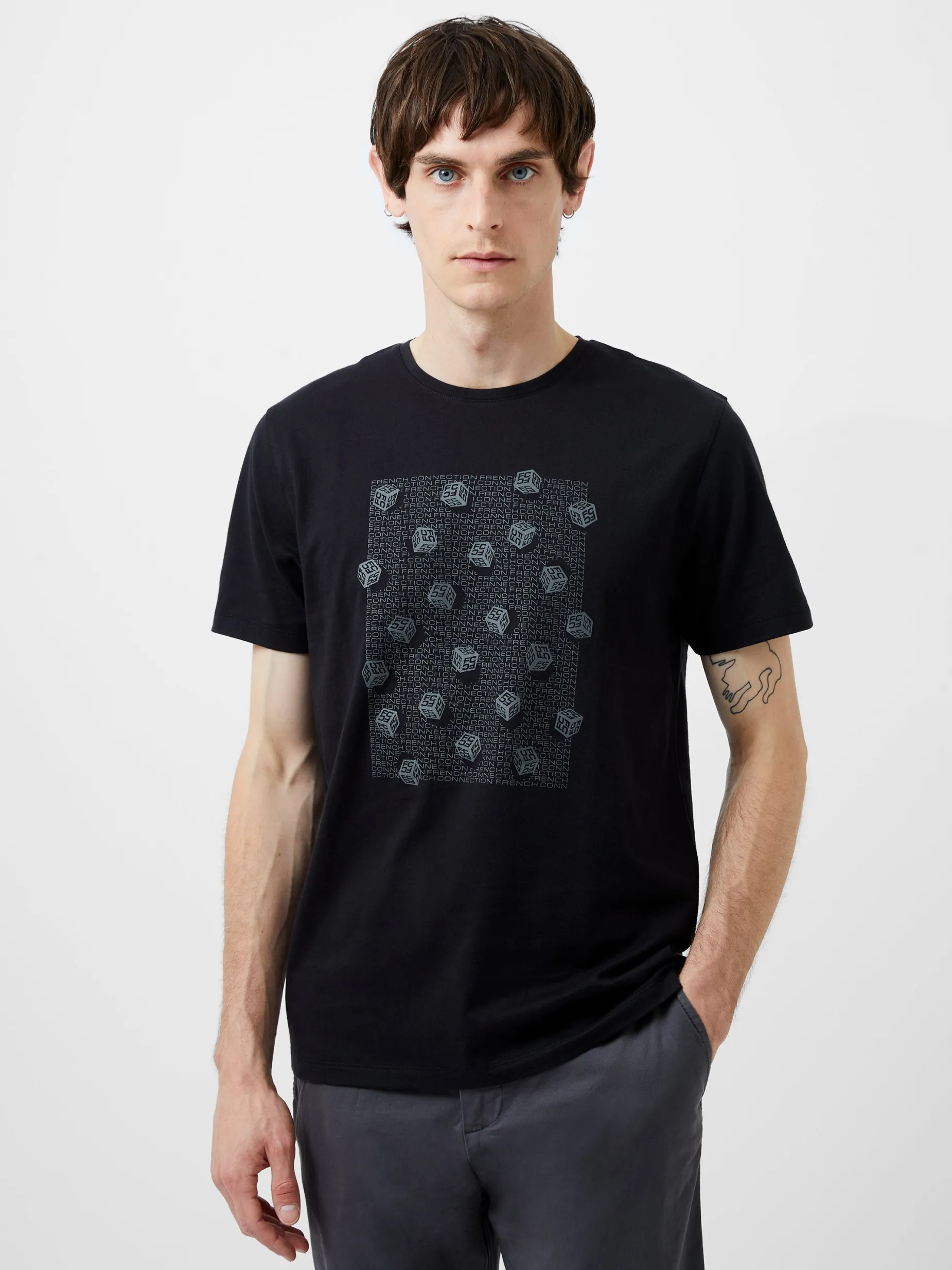 French Connection T-Shirts & Polo Shirts-Mini Dice Organic Graphic T-Shirt