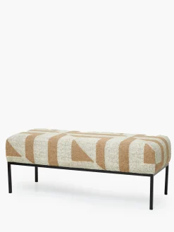 French Connection Furniture-Mocha Sundial Ottoman Bench