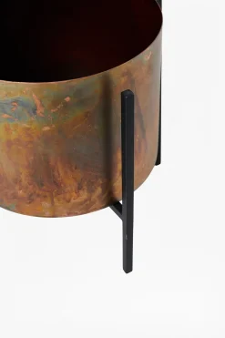 French Connection Home Accessories|Planters-Molten Copper Desktop Planter