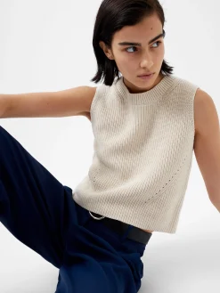 French Connection Jumpers & Cardigans-Mozart Knit Crew Neck Sleeveless Vest
