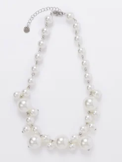 Women French Connection Jewellery|Jewellery-Multi Faux Pearls Cluster Necklace