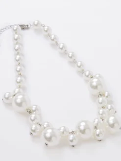 Women French Connection Jewellery|Jewellery-Multi Faux Pearls Cluster Necklace
