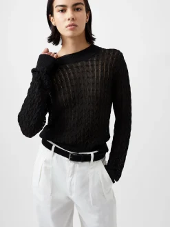 French Connection Jumpers & Cardigans-Niko Open Knit Long Sleeve Jumper