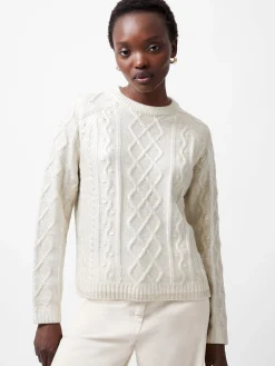French Connection Jumpers & Cardigans-Otilia Foil Cable Knit Jumper