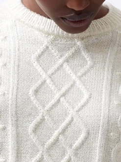 French Connection Jumpers & Cardigans-Otilia Foil Cable Knit Jumper