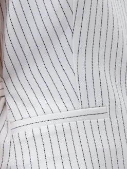 Women French Connection Coats & Jackets|Co-Ords-Pinstripe Cropped Waistcoat