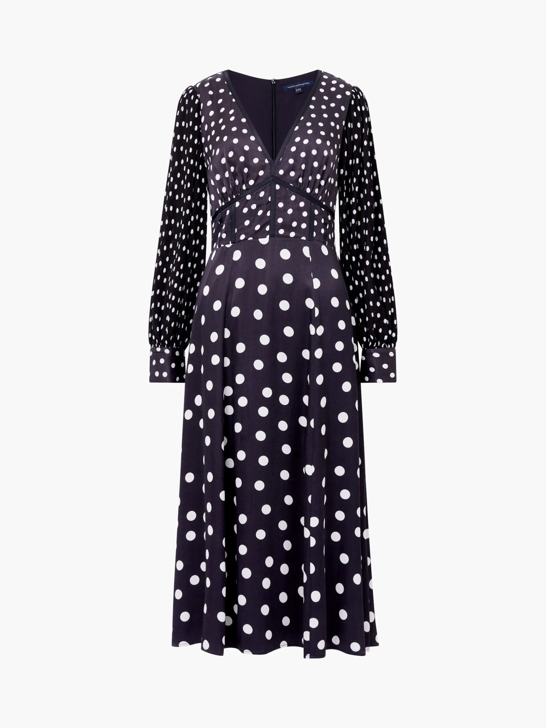 French Connection Dresses|Midi Dresses-Polka Dot Candice Satin Dress