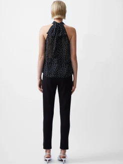 French Connection Tops|Jeans & A Nice Top-Polka Dot Rosetta Halterneck Top