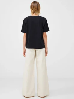 French Connection Tops-Rallie Cotton Rouched T-Shirt