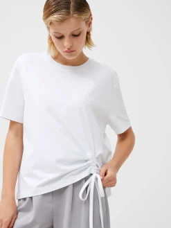 French Connection Tops-Rallie Cotton Rouched T-Shirt