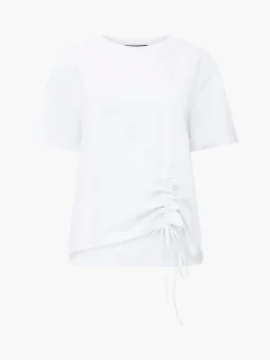 French Connection Tops-Rallie Cotton Rouched T-Shirt
