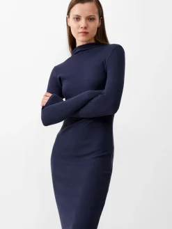 French Connection Maxi Dresses-Rassia Long Sleeve Mock Dress Midi Dress