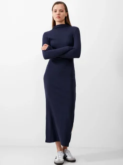 French Connection Maxi Dresses-Rassia Long Sleeve Mock Dress Midi Dress