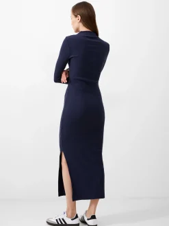 French Connection Maxi Dresses-Rassia Long Sleeve Mock Dress Midi Dress