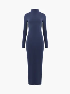 French Connection Maxi Dresses-Rassia Long Sleeve Mock Dress Midi Dress