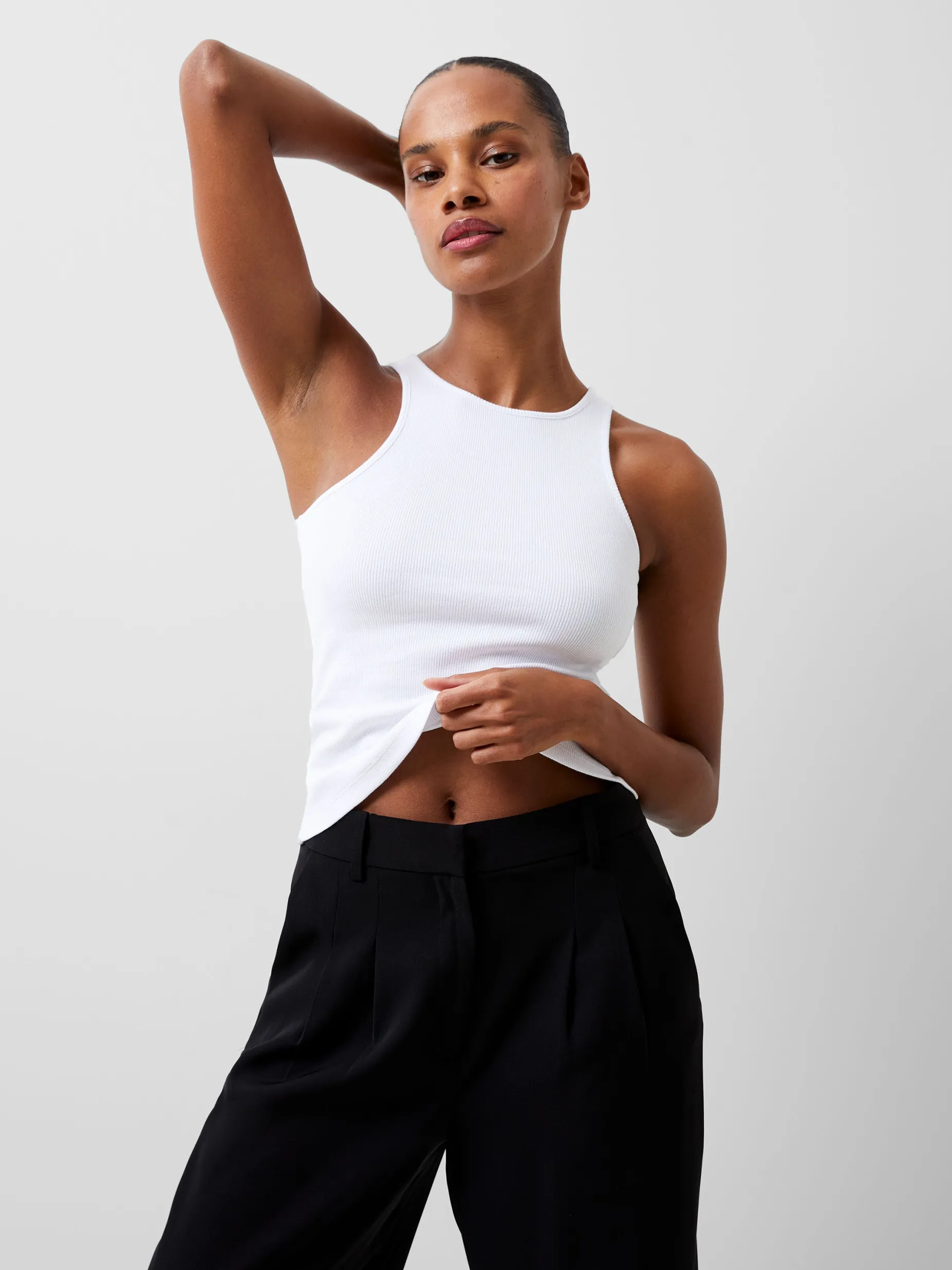 French Connection Tops-Rassia Sheryle Ribbed Tank Top