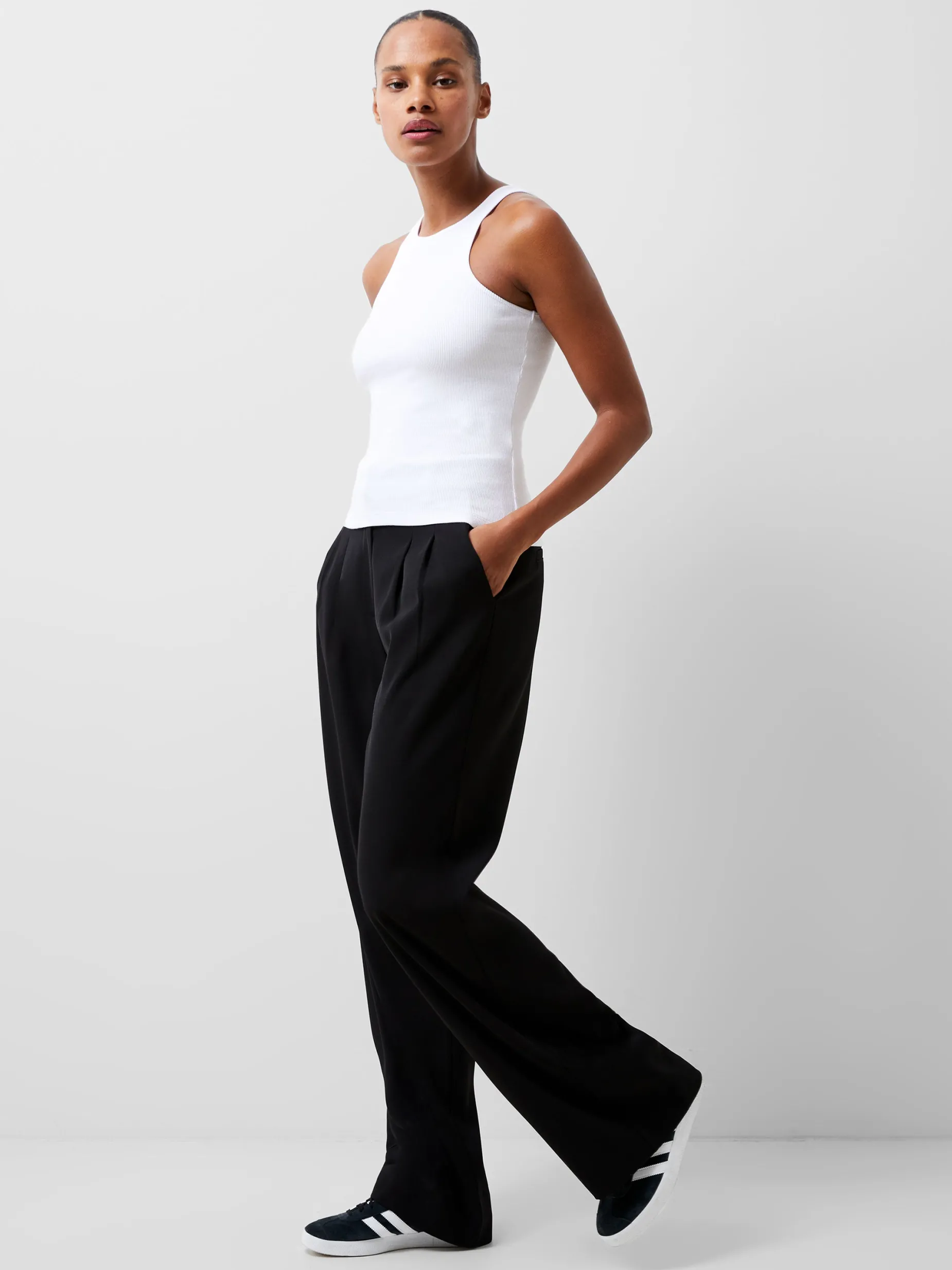 French Connection Tops-Rassia Sheryle Ribbed Tank Top
