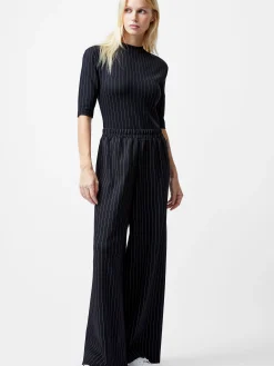 French Connection Trousers|Co-Ords-Regina Jersey Pinstripe Wide Leg Trousers