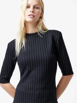 French Connection Tops|Co-Ords-Regina Jersey Shoulder Pad Tee