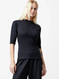 French Connection Tops|Co-Ords-Regina Jersey Shoulder Pad Tee