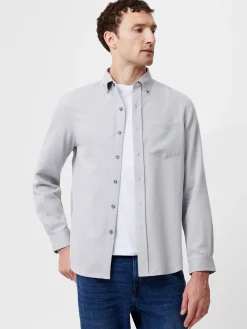 French Connection Shirts-Regular Fit Herringbone Button Down Shirt