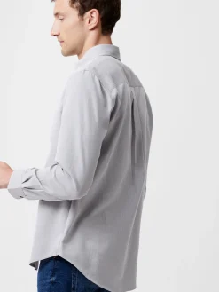 French Connection Shirts-Regular Fit Herringbone Button Down Shirt