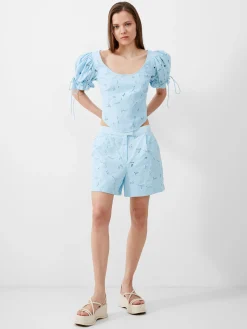 French Connection Co-Ords-Rhodes Cotton Embroidered Top