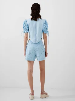 French Connection Co-Ords-Rhodes Cotton Embroidered Shorts
