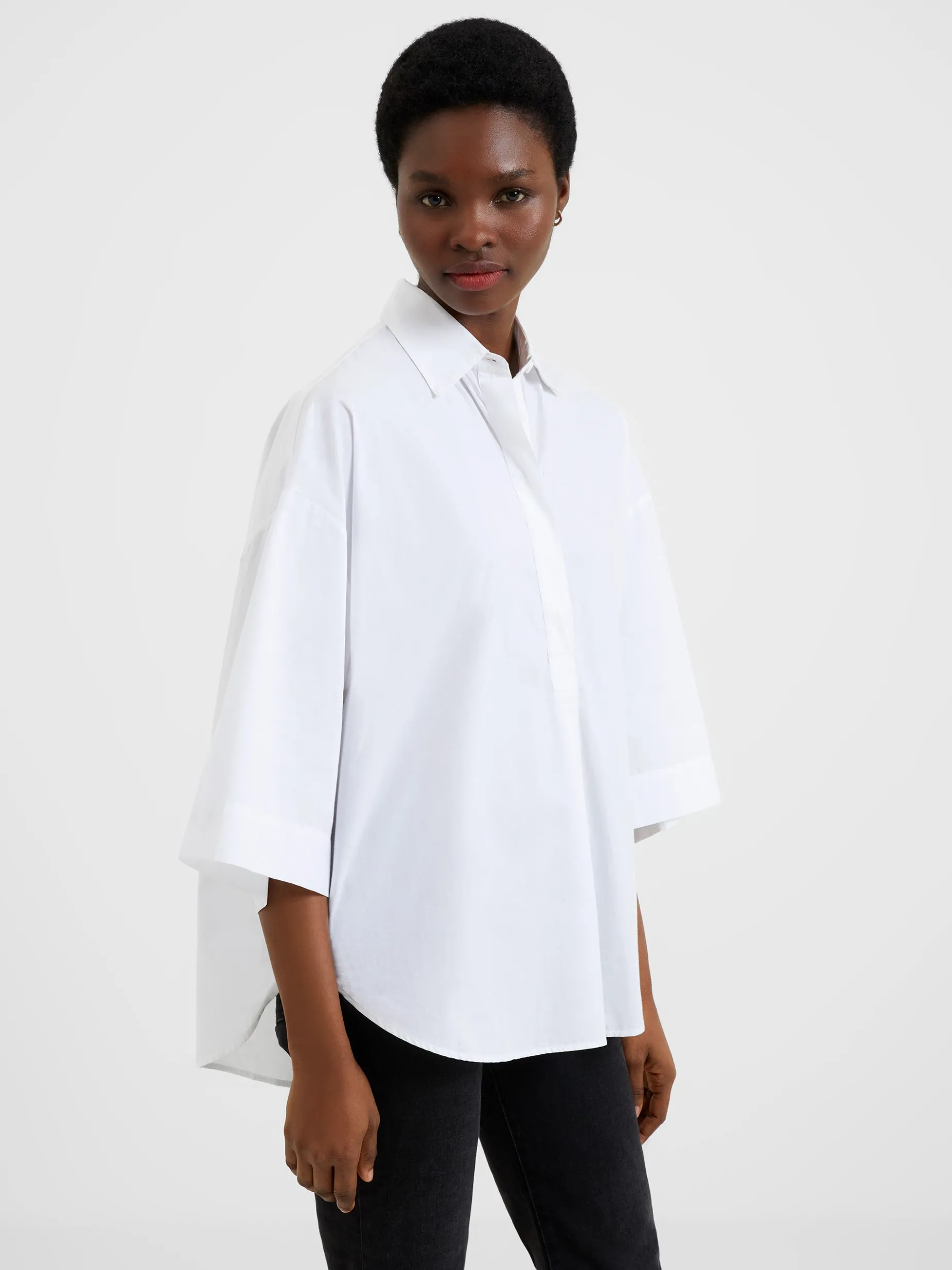 French Connection Tops|Shirts-Rhodes Poplin Popover Shirt
