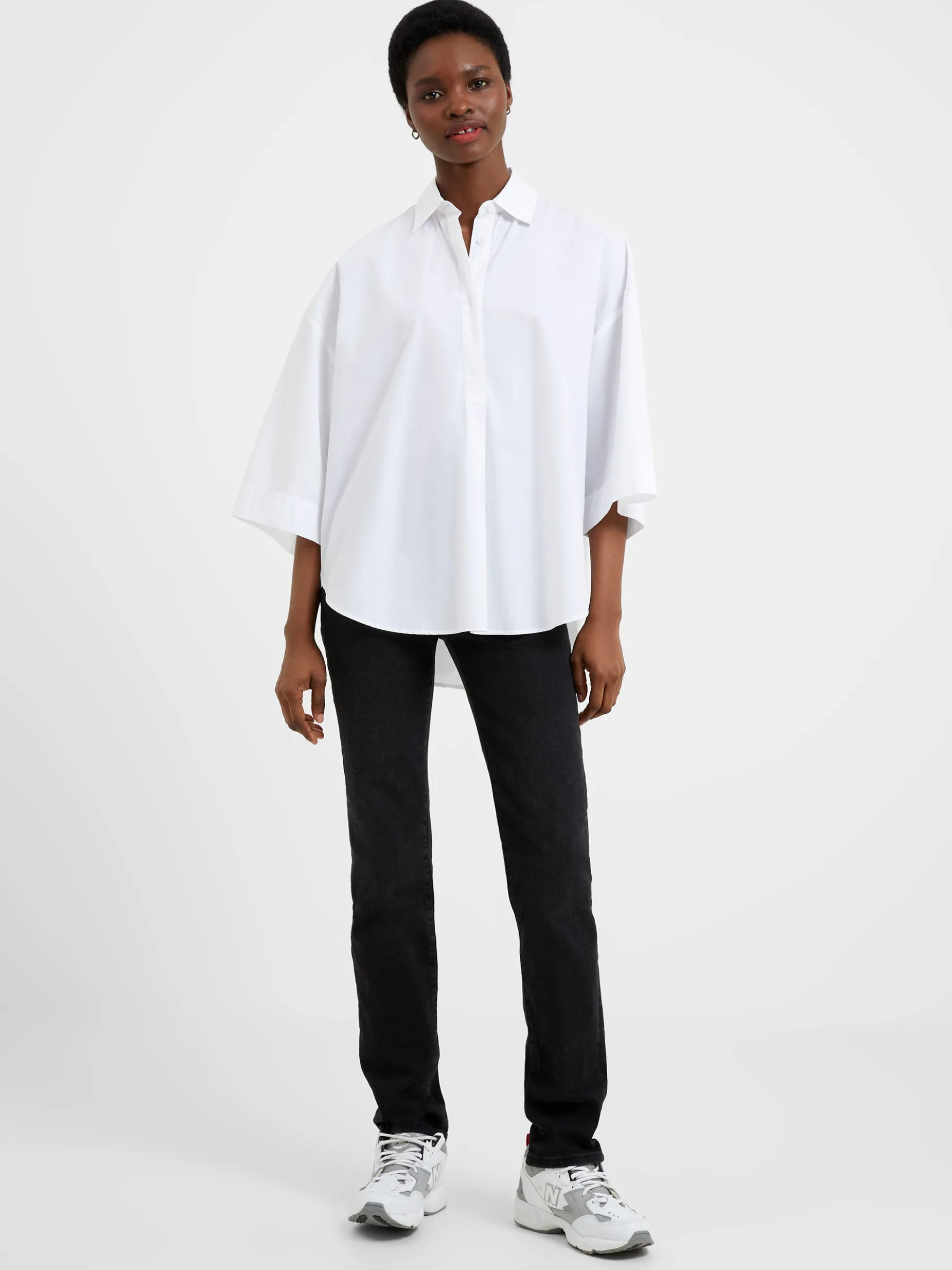French Connection Tops|Shirts-Rhodes Poplin Popover Shirt
