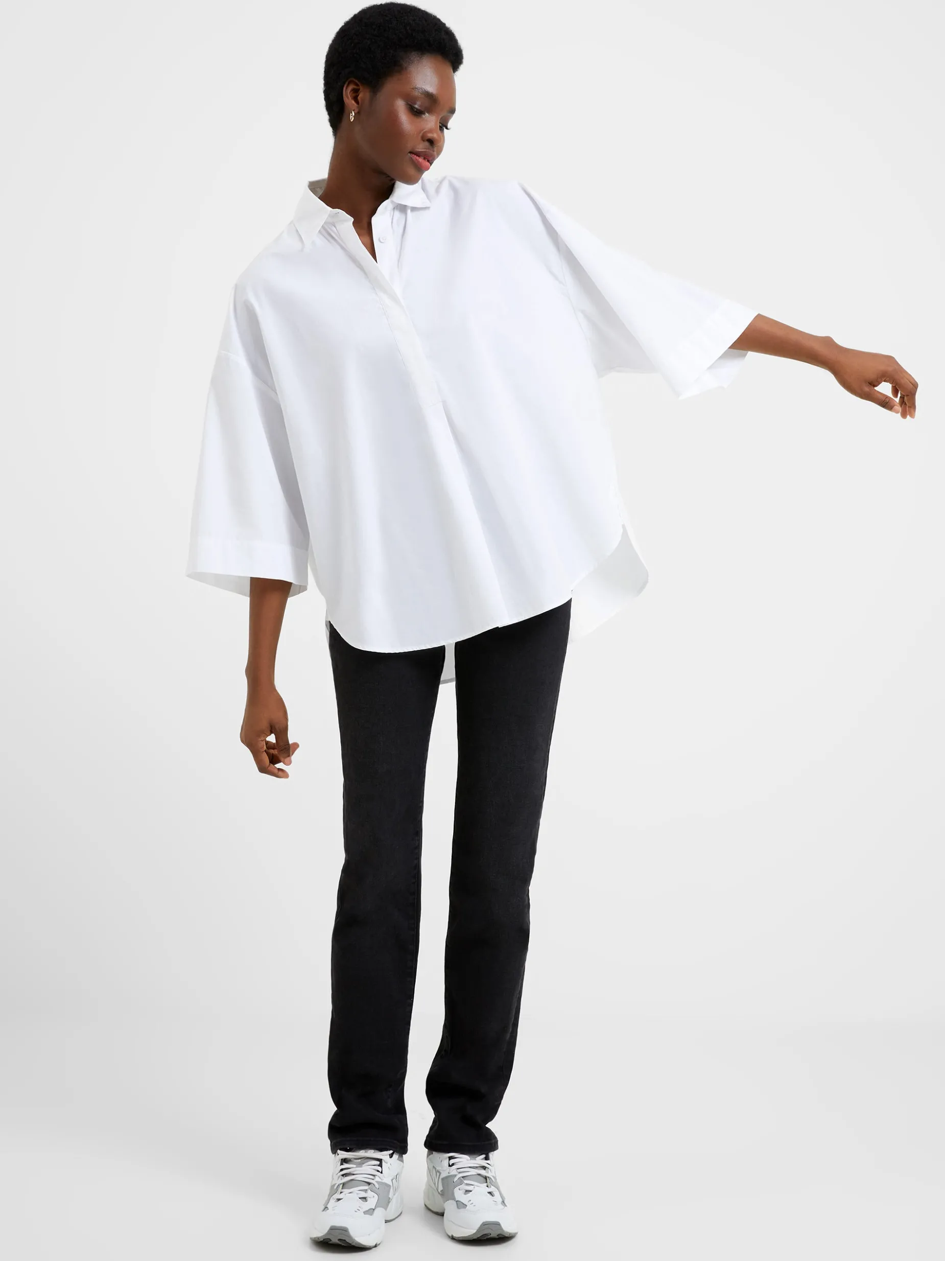French Connection Tops|Shirts-Rhodes Poplin Popover Shirt