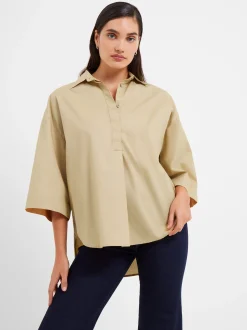 French Connection Tops|Shirts-Rhodes Poplin Popover Shirt