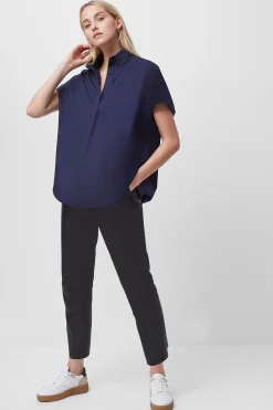 French Connection Tops|Shirts-Rhodes Poplin Sleeveless Popover Shirt