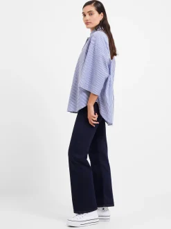 French Connection Tops|Shirts-Rhodes Poplin Stripe Popover Shirt