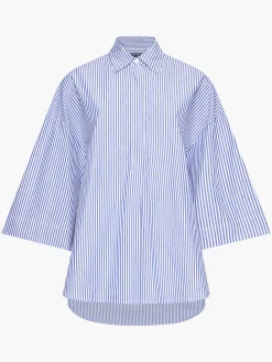 French Connection Tops|Shirts-Rhodes Poplin Stripe Popover Shirt