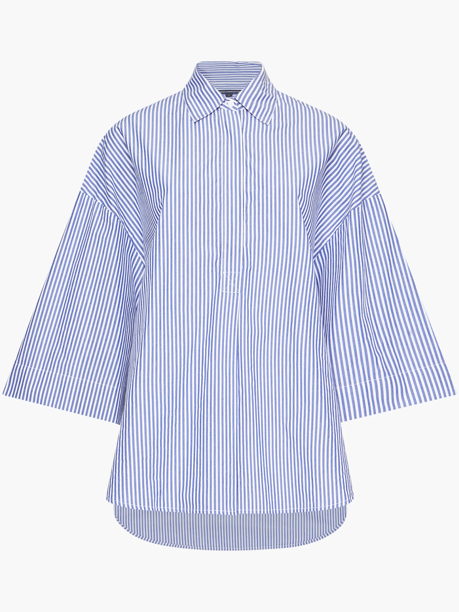 French Connection Tops|Shirts-Rhodes Poplin Stripe Popover Shirt