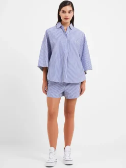 French Connection Skirts & Shorts|Co-Ords-Rhodes Poplin Stripe Pull-On Shorts