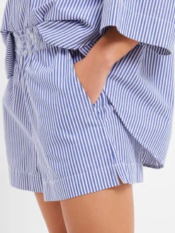 French Connection Skirts & Shorts|Co-Ords-Rhodes Poplin Stripe Pull-On Shorts