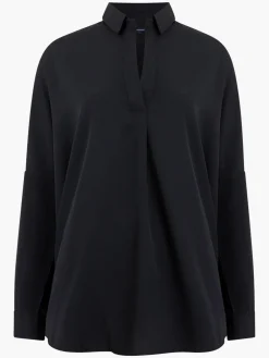 French Connection Tops|Shirts-Rhodes Recycled Crepe Popover Shirt