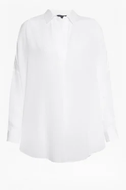 French Connection Tops|Shirts-Rhodes Recycled Crepe Popover Shirt