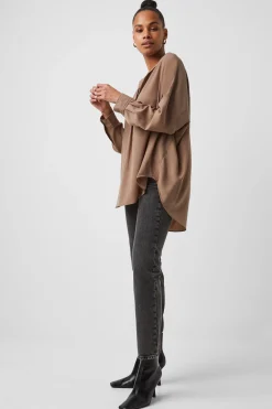 French Connection Tops|Shirts-Rhodes Recycled Crepe Popover Shirt