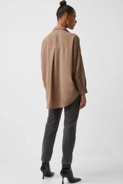 French Connection Tops|Shirts-Rhodes Recycled Crepe Popover Shirt