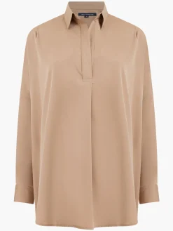 French Connection Tops|Shirts-Rhodes Recycled Crepe Popover Shirt