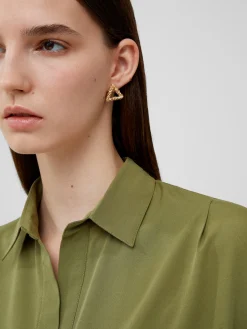 French Connection Tops|Shirts-Rhodes Recycled Crepe Popover Shirt