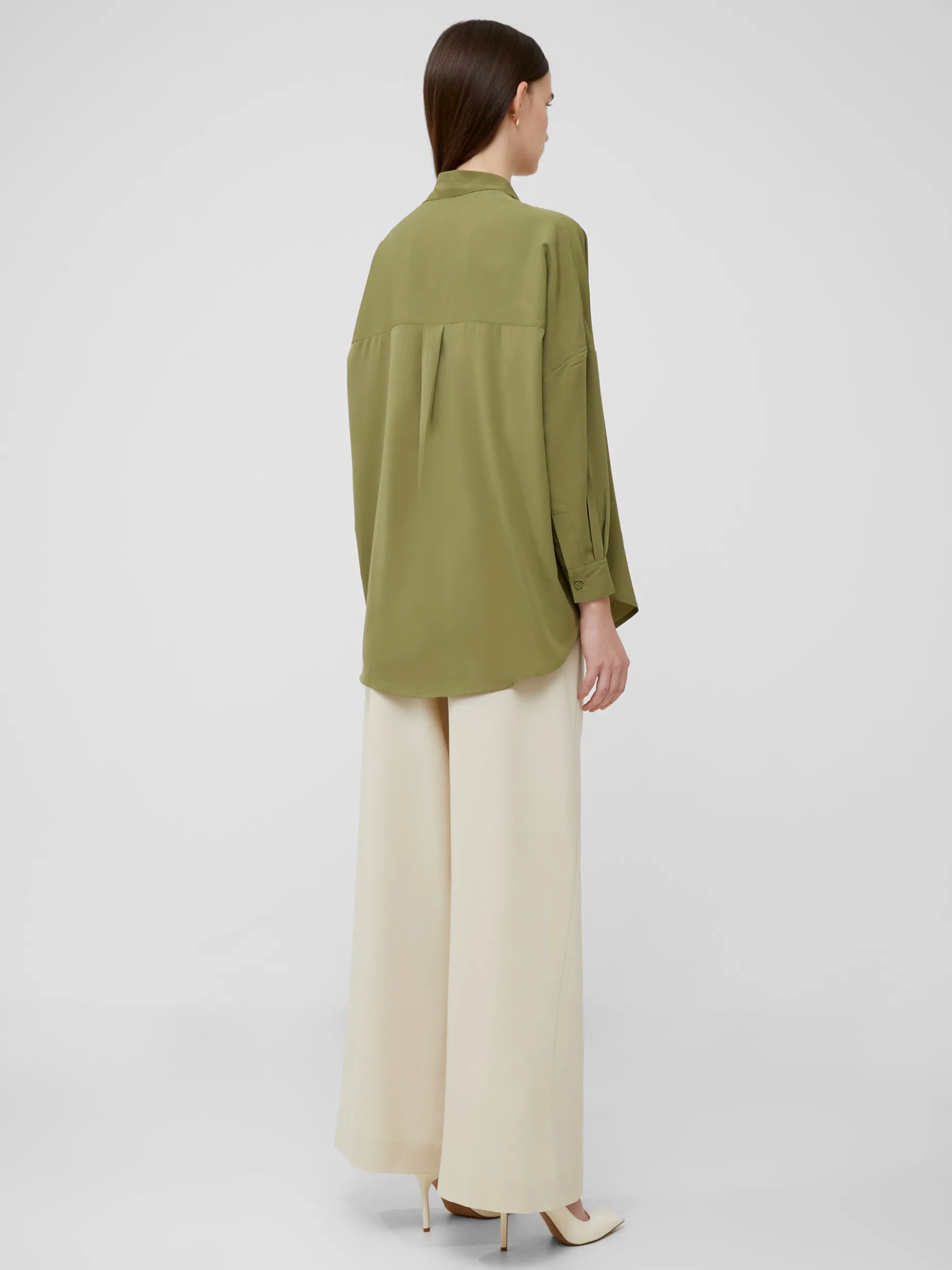 French Connection Tops|Shirts-Rhodes Recycled Crepe Popover Shirt