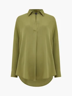 French Connection Tops|Shirts-Rhodes Recycled Crepe Popover Shirt